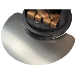 Deska ochranná před krb (kartáčovaný nerez)