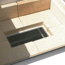 Osazení ohniště šam. plátky