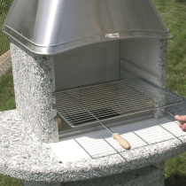 Osazení krbu střechou